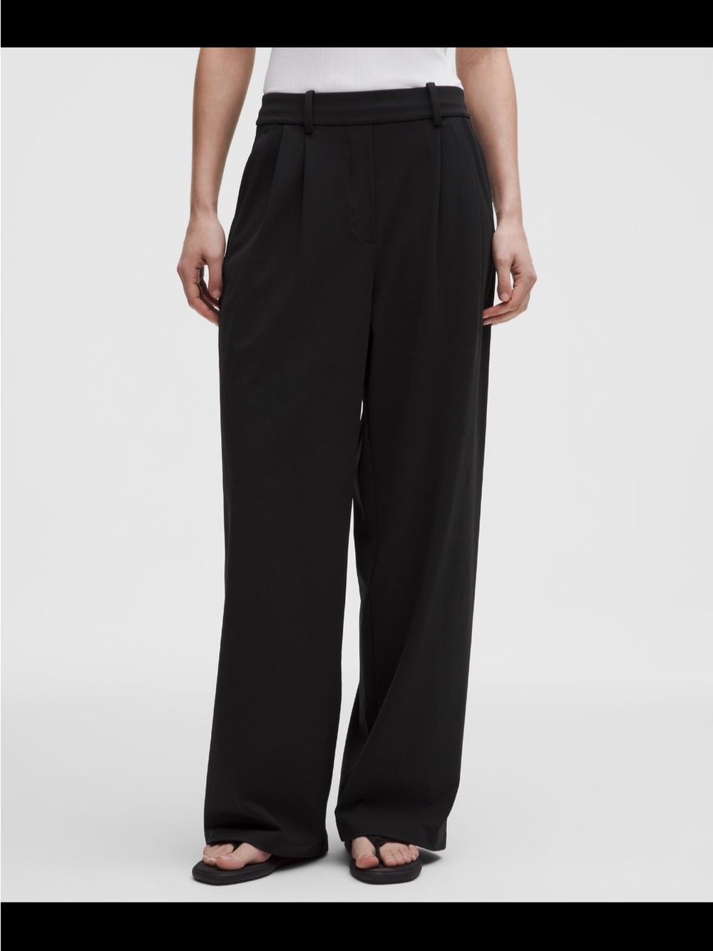 Lululemon Daydrift High-Rise Wide-Leg Trouser Short Black size S $148 - Picture 2 of 6